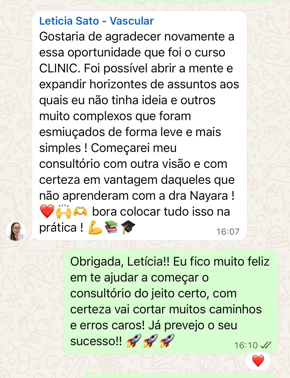 Depoimento - Curso Clinic