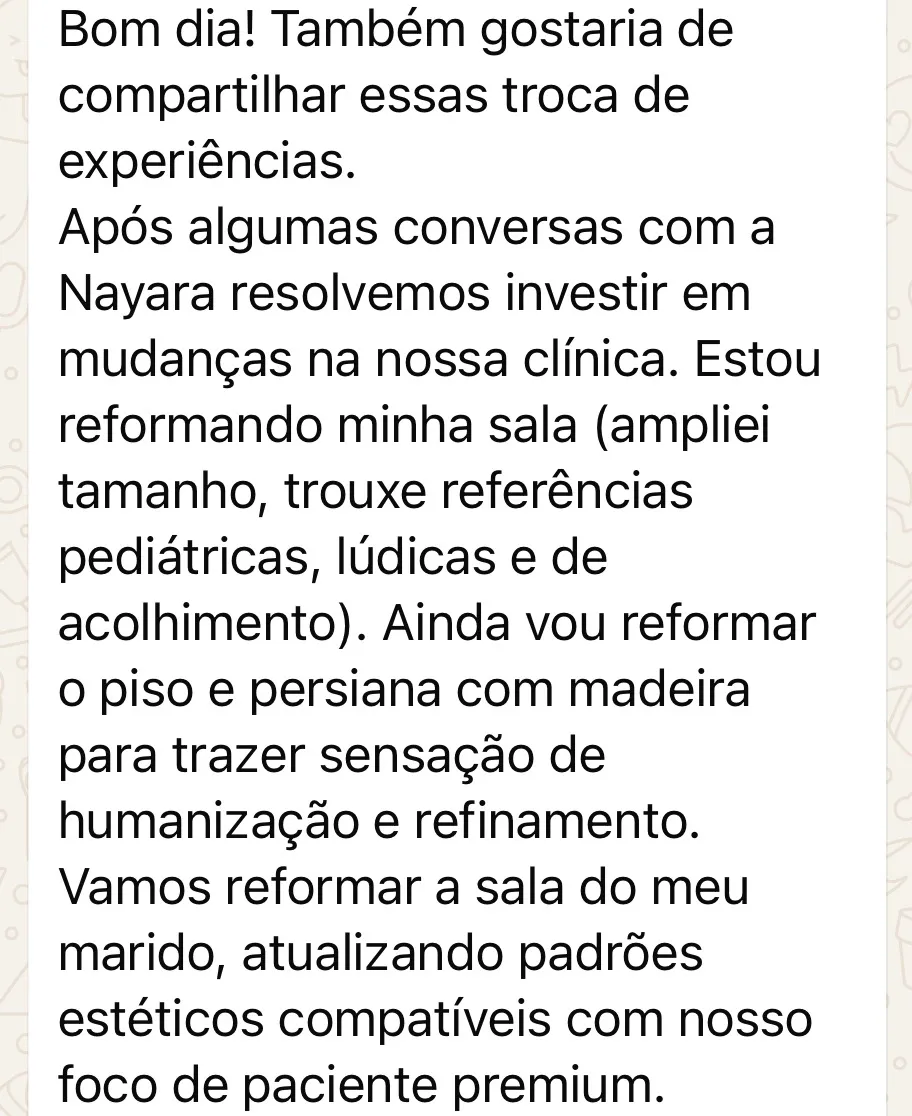 Depoimento - Curso Clinic
